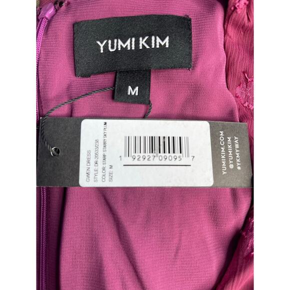 Yumi Kim Gwen Mini Dress size M Star Printed Starry Sky Plum NWT  Long Sleeve - Picture 5 of 10